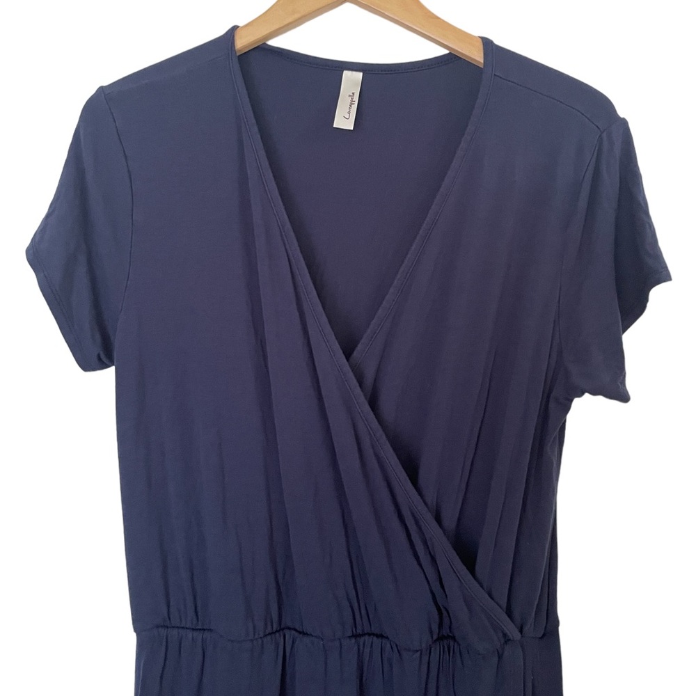 Loveapella Maxi Dress Knit Tulip Hem Navy Blue Boho XL - Picture 3 of 8
